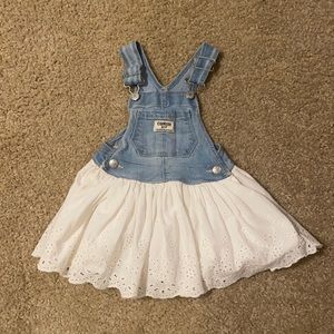 NWOT OshKosh B’gosh eyelet overall dress size 18 months